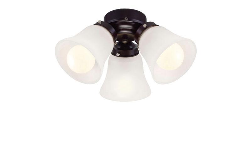 3-Light Oiled Bronze White Glass LED Ceiling Fan Wind River