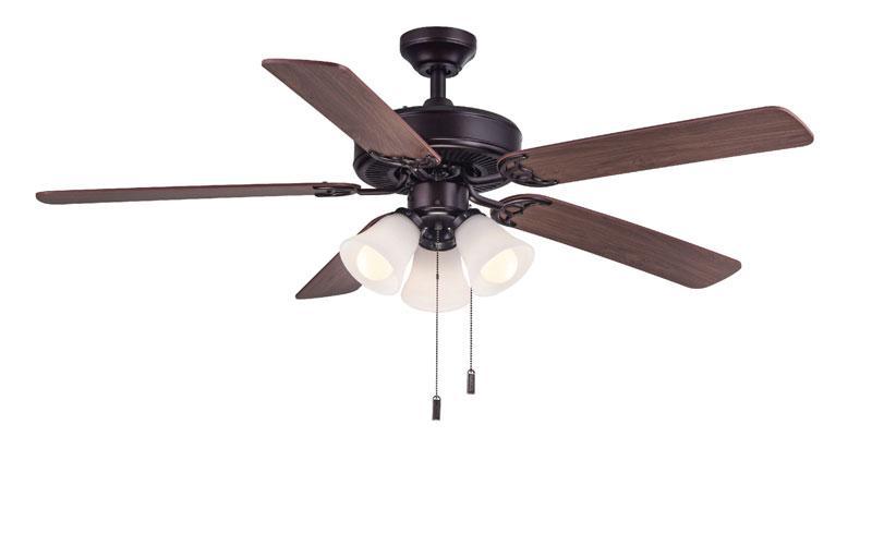 Dalton Oiled Bronze 52" 3-Light Uni Pack Ceiling Fan Wind River