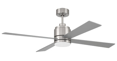 52" McCoy 4-Blade in Brushed Polished Nickel w/ Brushed Nickel Blades Ceiling Fan CRAFTMADE