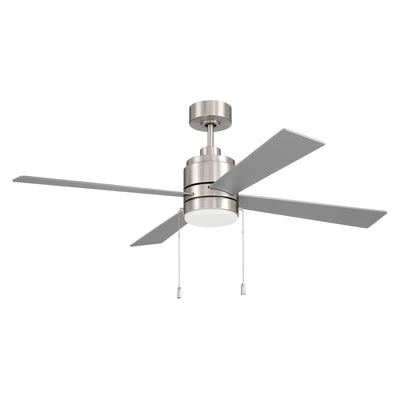 52" McCoy 4-Blade w/ Pull Chain in Brushed Polished Nickel w/ Brushed Nickel Blades Ceiling Fan CRAFTMADE