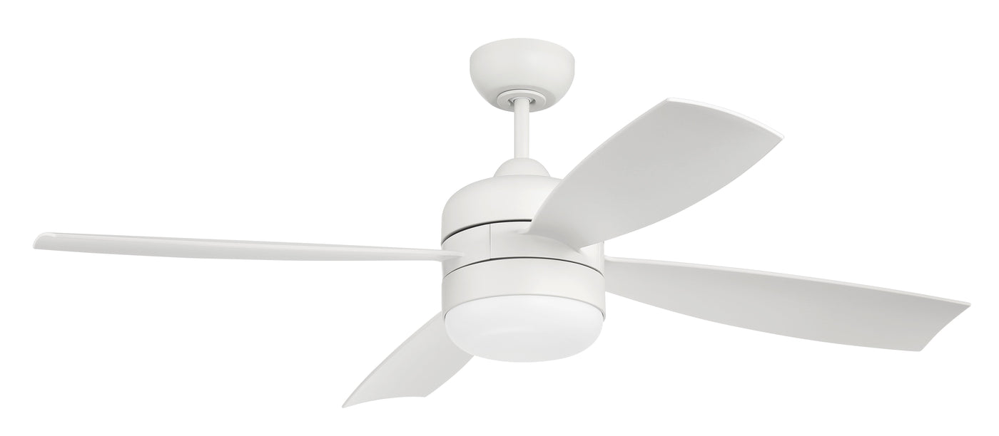 52" Sebastion in White w/ White Blades Ceiling Fan CRAFTMADE