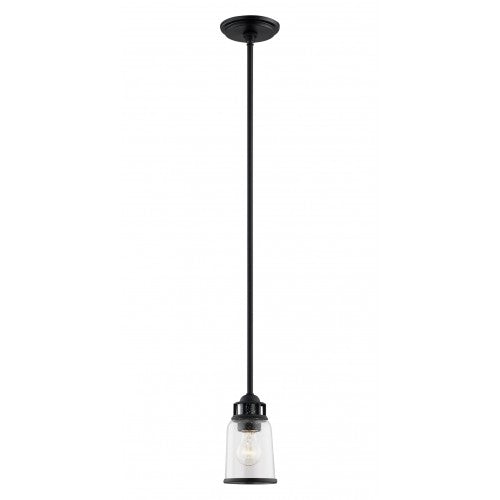 1 Light Black Single Pendant Pendant Livex