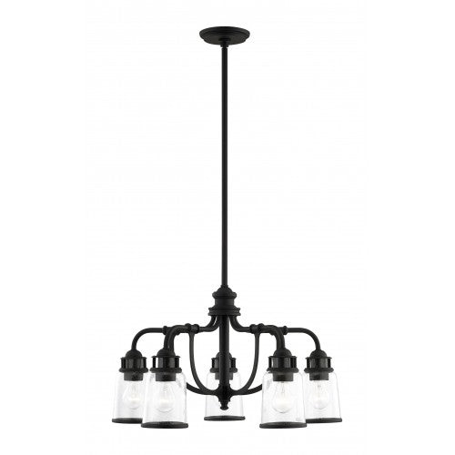 5 Light Black Chandelier Chandelier Livex