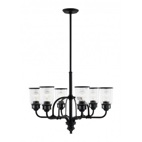 6 Light Black Chandelier Chandelier Livex