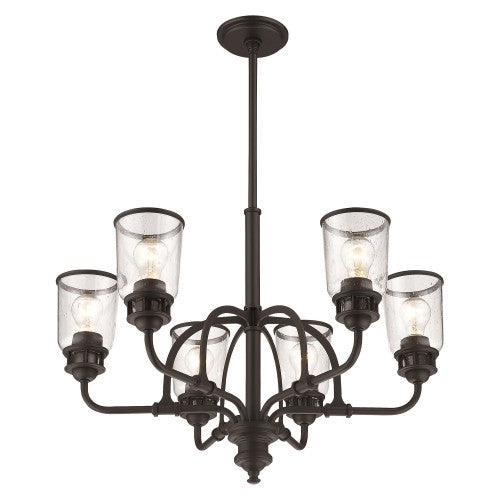 6 Light Bronze Chandelier Chandelier Livex