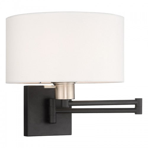 1 Light Black Swing Arm Wall Lamp Wall Sconce Livex