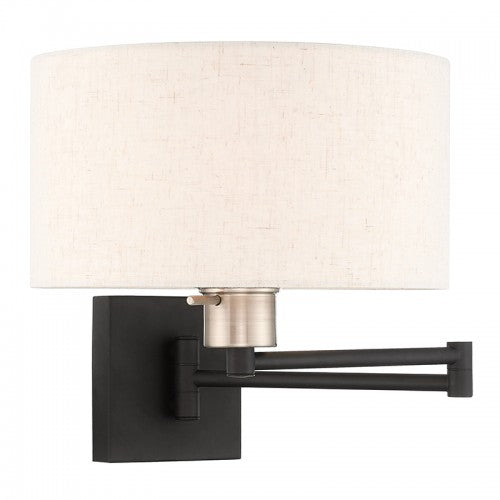 1 Light Black Swing Arm Wall Lamp Wall Sconce Livex