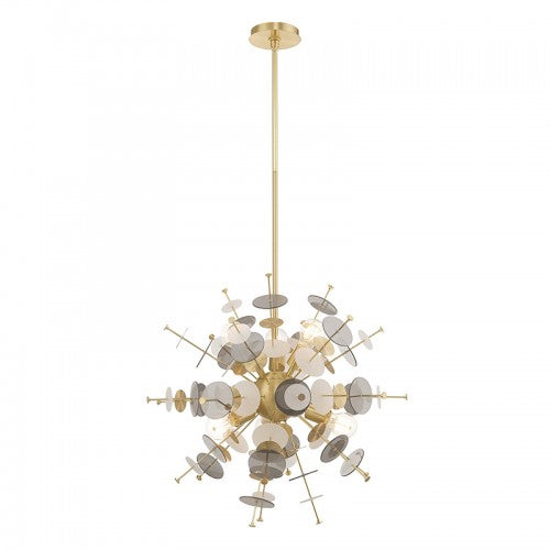 6 Light Satin Brass Pendant Chandelier Chandelier Livex