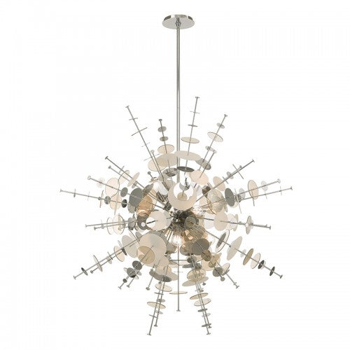 12 Light Polished Chrome Grand Foyer Pendant Chandelier Chandelier Livex