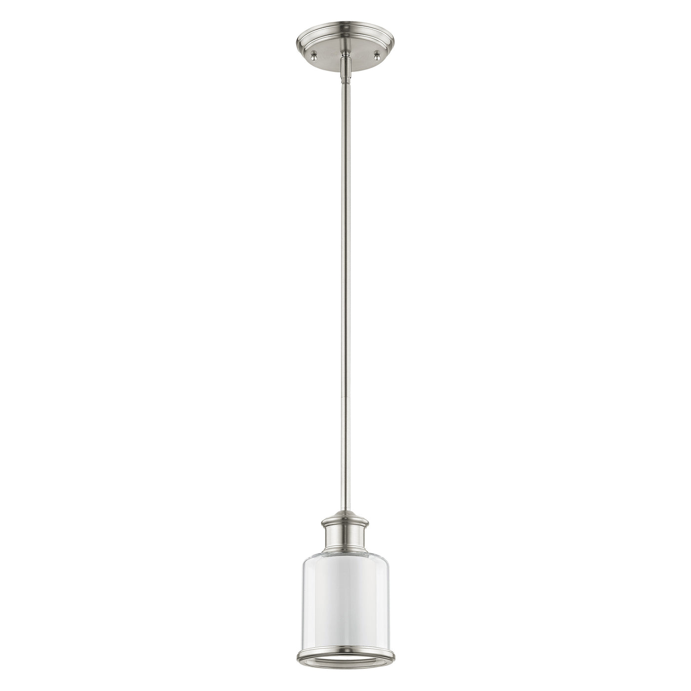 1 Light Brushed Nickel Single Pendant Pendant Livex