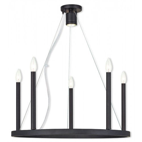 6 Light Bronze Chandelier Chandelier Livex