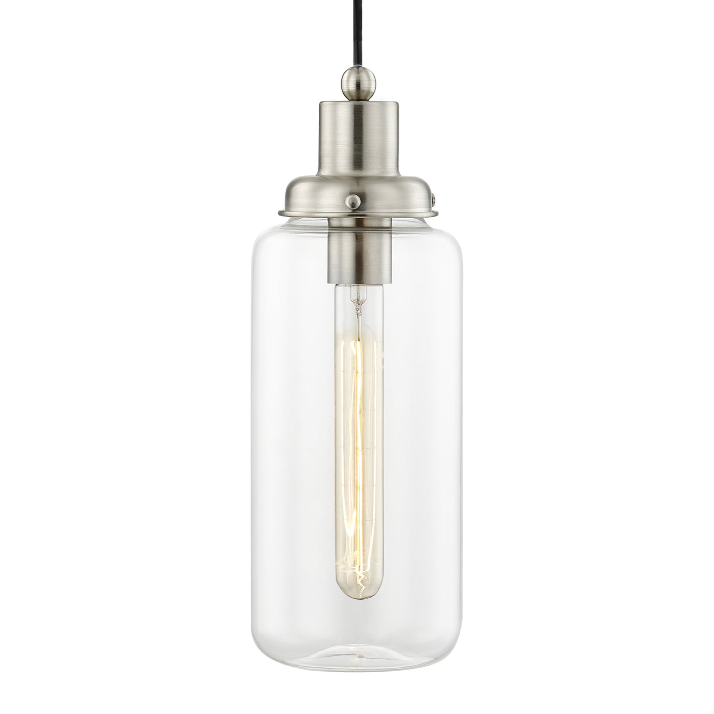 1 Light Brushed Nickel Single Pendant Pendant Livex