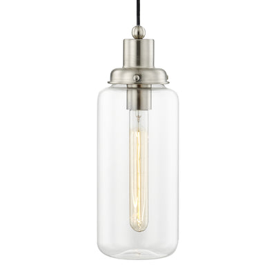 1 Light Brushed Nickel Single Pendant Pendant Livex