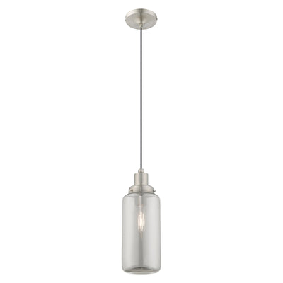 1 Light Brushed Nickel Single Pendant Pendant Livex