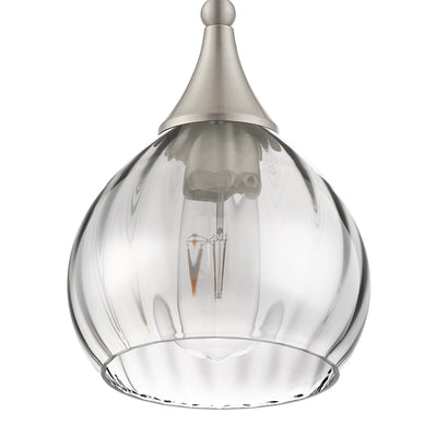 1 Light Brushed Nickel Single Pendant Pendant Livex