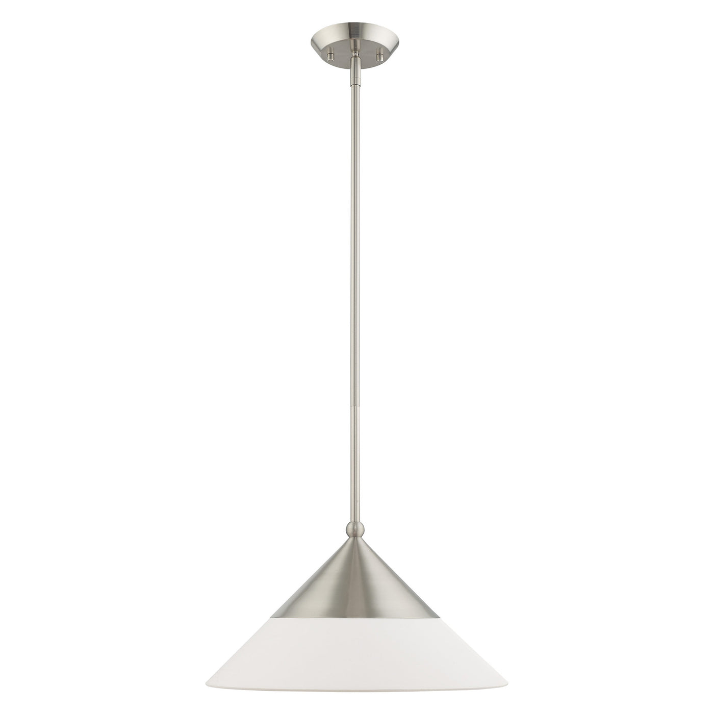 1 Light Brushed Nickel Single Pendant Pendant Livex