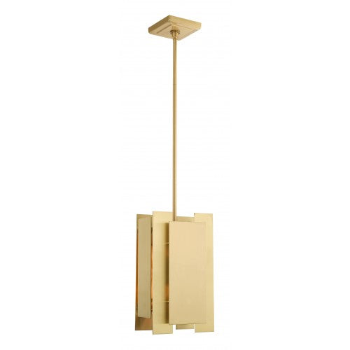 1 Light Satin Brass Single Pendant Pendant Livex