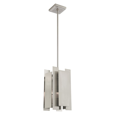 1 Light Brushed Nickel Single Pendant Pendant Livex