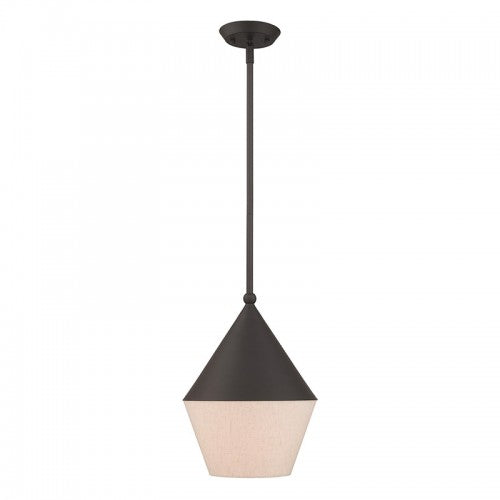 1 Light Bronze Single Pendant Pendant Livex