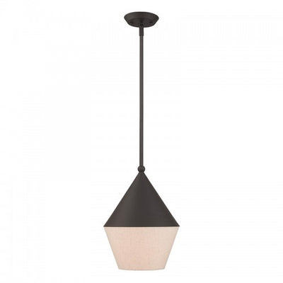 1 Light Bronze Single Pendant Pendant Livex