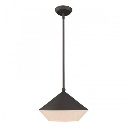 1 Light Bronze Single Pendant Pendant Livex