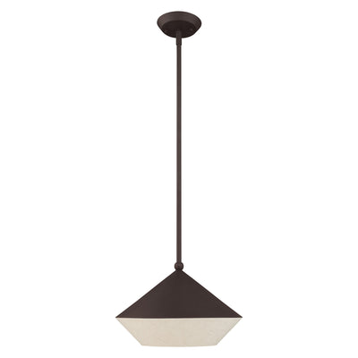 1 Light Bronze Single Pendant Pendant Livex