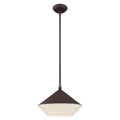 1 Light Bronze Single Pendant Pendant Livex