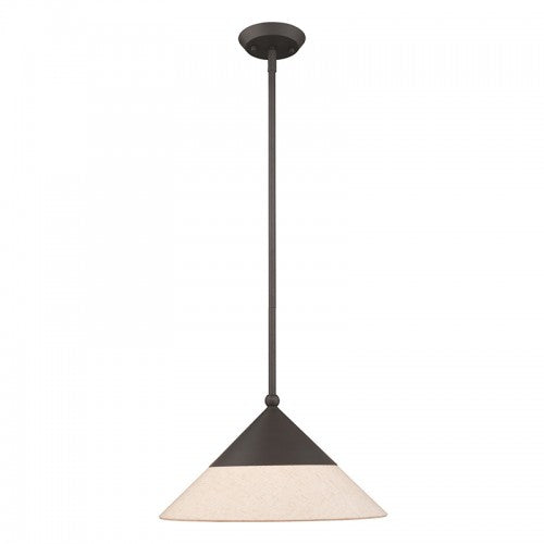 1 Light Bronze Single Pendant Pendant Livex