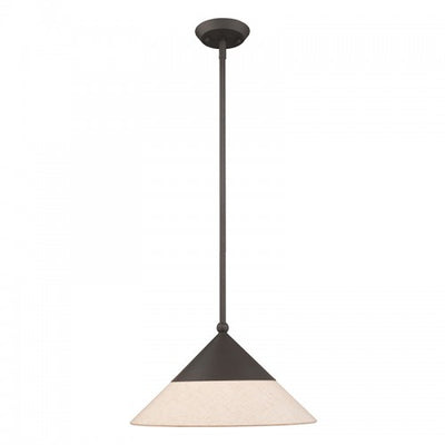 1 Light Bronze Single Pendant Pendant Livex