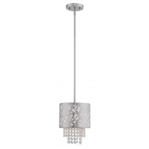 1 Light Polished Chrome Single Pendant Pendant Livex