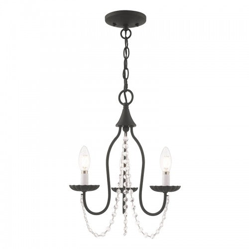 3 Light Black Chandelier Chandelier Livex