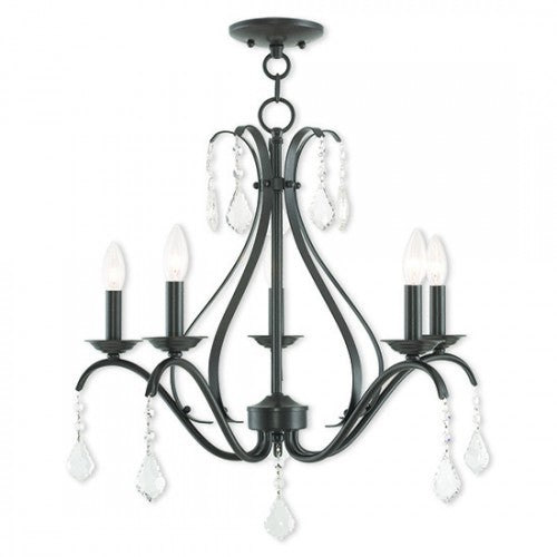 5 Light English Bronze Chandelier Chandelier Livex