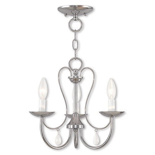 3 Light Polished Chrome Chandelier Chandelier Livex