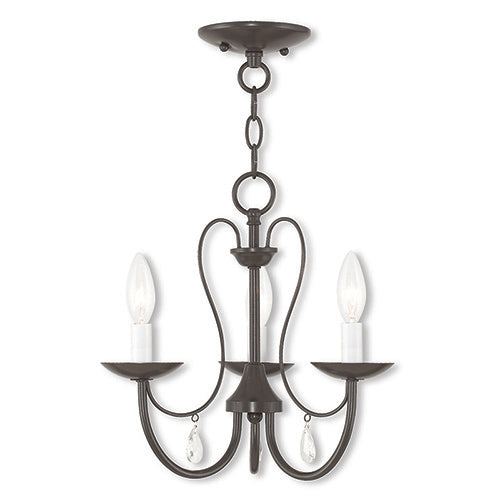 3 Light English Bronze Chandelier Chandelier Livex