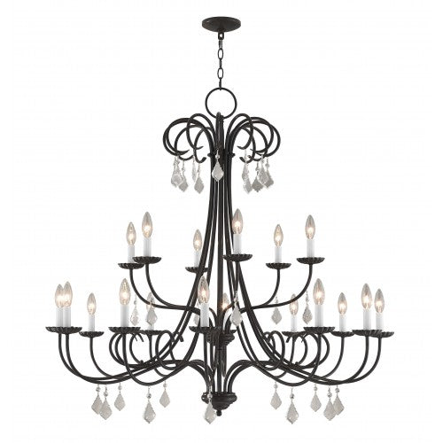 18 Light English Bronze Foyer Chandelier Chandelier Livex