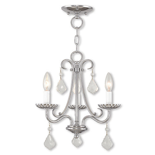 3 Light Polished Chrome Chandelier Chandelier Livex