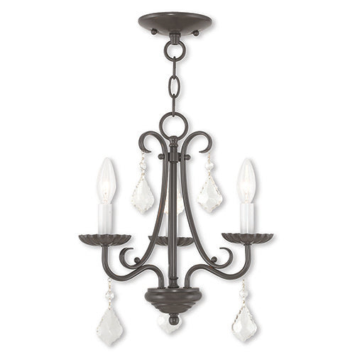 3 Light English Bronze Chandelier Chandelier Livex