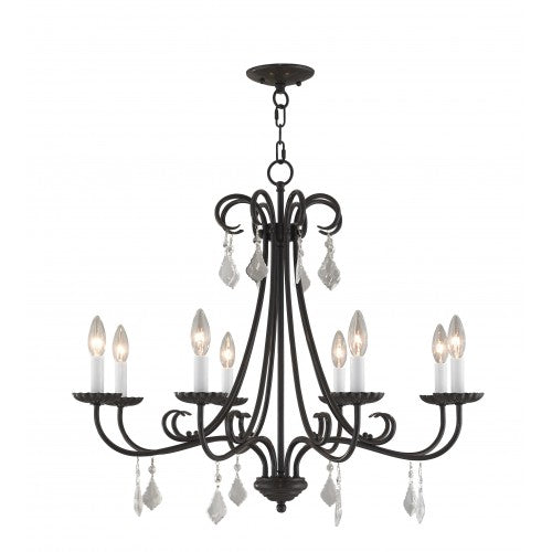 8 Light English Bronze Chandelier Chandelier Livex