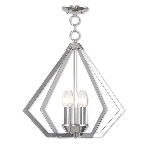 5 Light Polished Chrome Chandelier Chandelier Livex