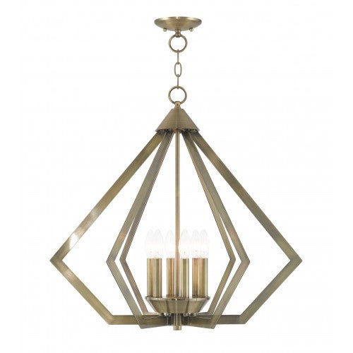 6 Light Antique Brass Chandelier Chandelier Livex