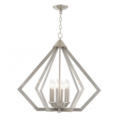 6 Light Brushed Nickel Chandelier Chandelier Livex