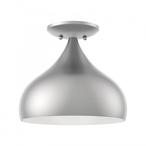 1 Light Brushed Nickel Semi-Flush Mount Semi Flush Livex