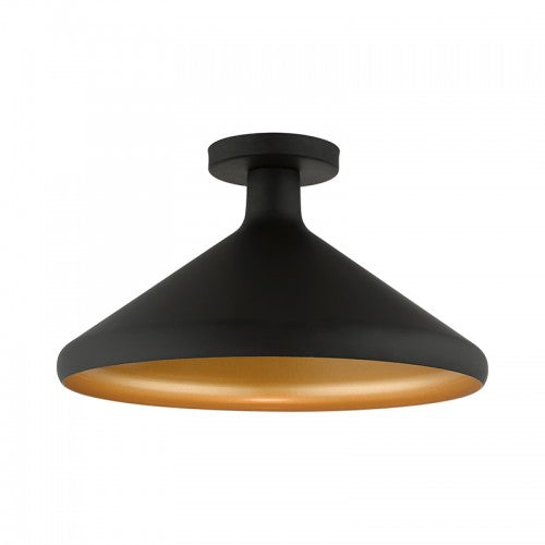 1 Light Black Semi-Flush Mount Semi Flush Livex