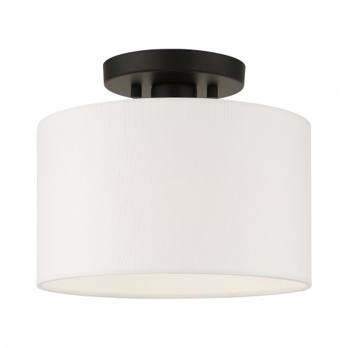 1 Light Black Semi Flush Semi Flush Livex