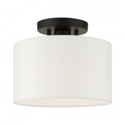 1 Light Black Semi Flush Semi Flush Livex