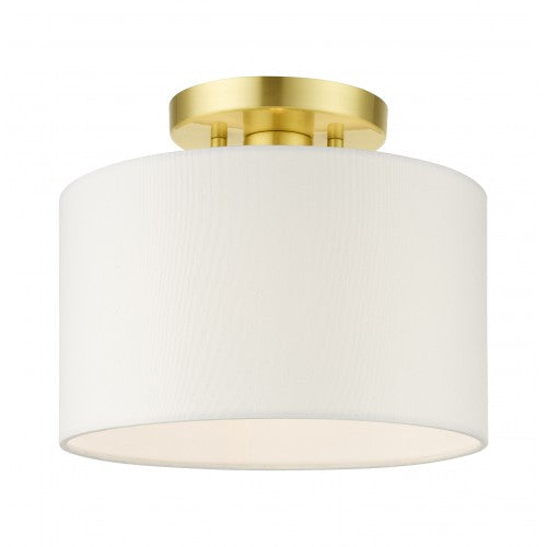 1 Light Satin Brass Semi Flush Semi Flush Livex