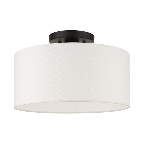 1 Light Black Semi Flush Semi Flush Livex