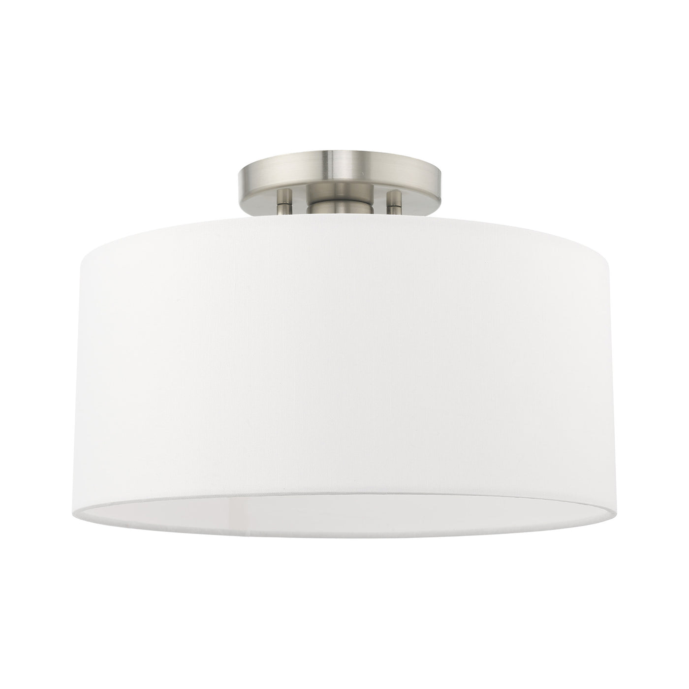 1 Light Brushed Nickel Ceiling Mount Semi Flush Livex