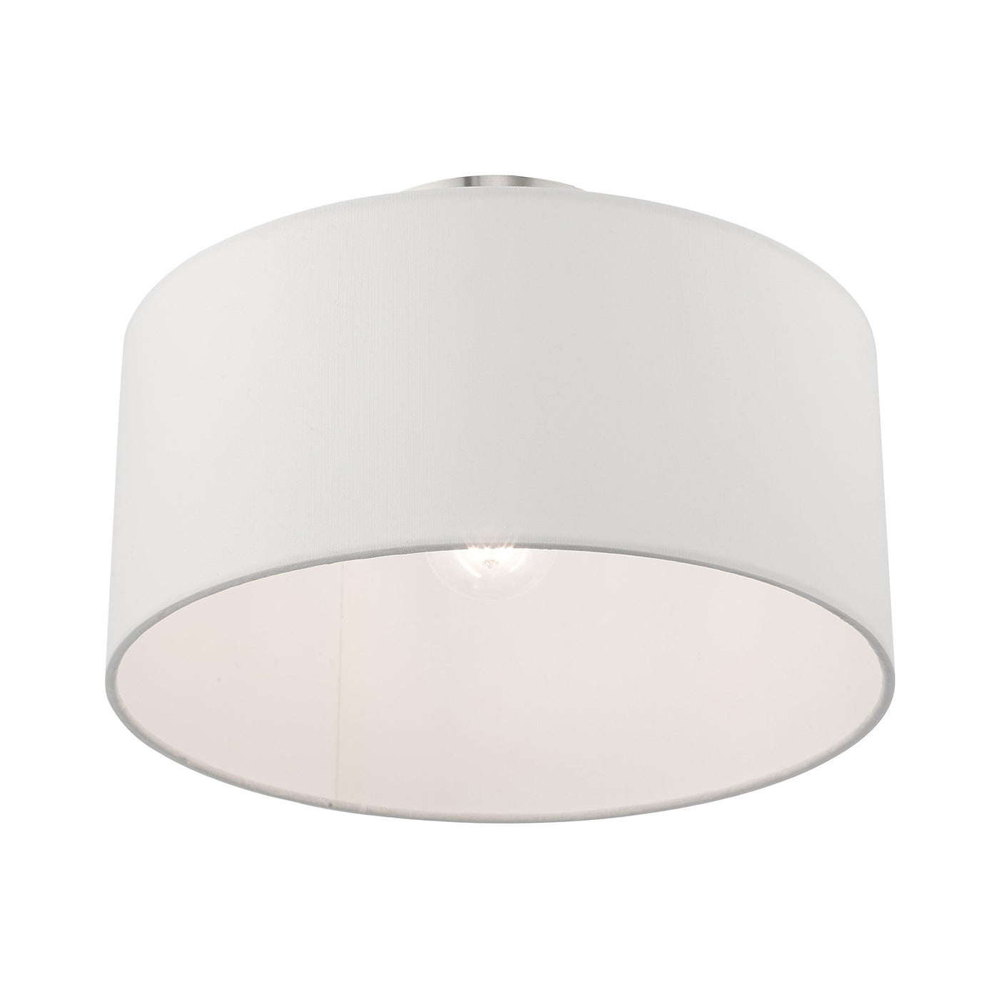 1 Light Brushed Nickel Ceiling Mount Semi Flush Livex