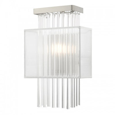 1 Light Brushed Nickel ADA Wall Sconce Wall Sconce Livex